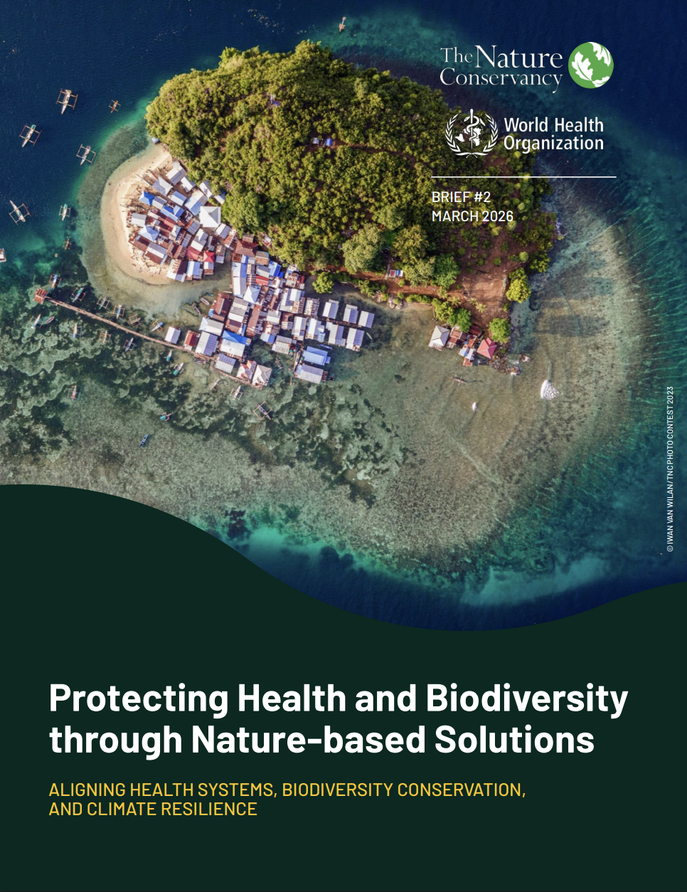 Capa Protegendo a Saúde e a Biodiversidade por Meio de Soluções Baseadas na Natureza